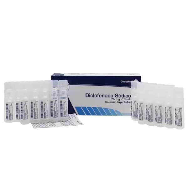 Diclofenaco Sodico 75 Mg 3ml Sol Inyecta Cj*20 Amp Coaspharm