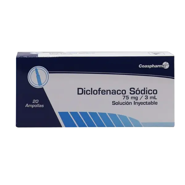 Diclofenaco Sodico 75 Mg 3ml Sol Inyecta Cj*20 Amp Coaspharm