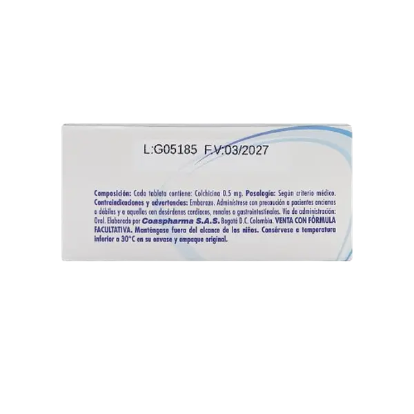 Colchicina 0.5 Mg Tab * 40 Coaspharma