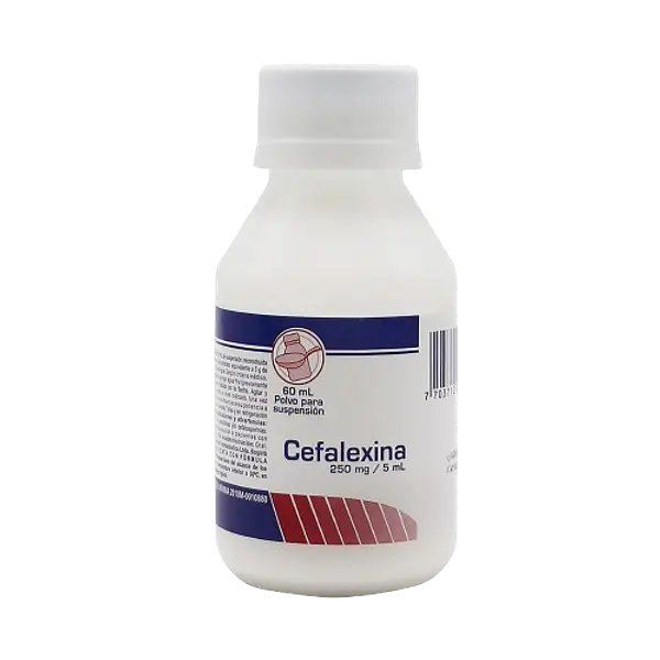 Cefalexina 250mg/5ml Polvo Fco * 60ml Coaspharma