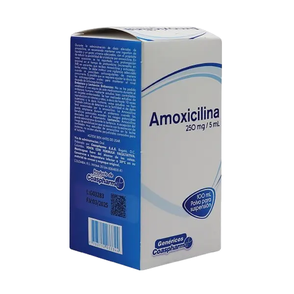 Amoxicilina 250mg/5ml Polvo Fco * 100ml Coaspharma