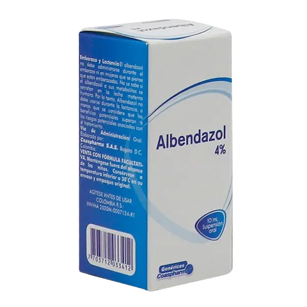 Albendazol 400mg/10ml Susp.Fco*10ml Coaspharma