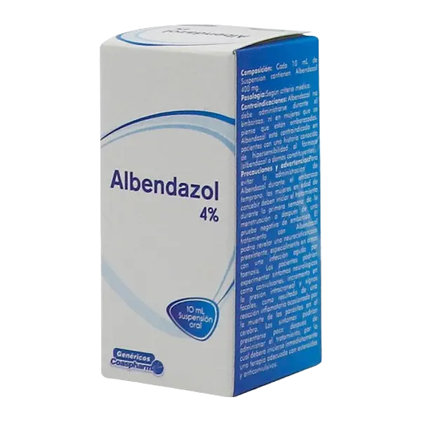 Albendazol 400mg/10ml Susp.Fco*10ml Coaspharma