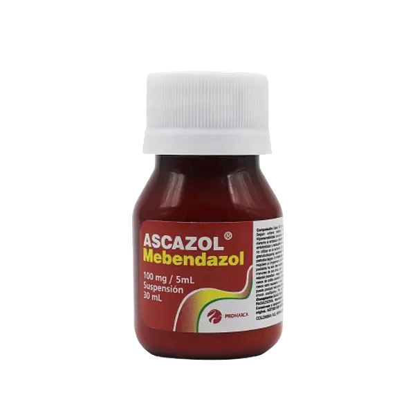 Mebendazol (Ascazol) 100ml/5ml Susp. Fco*30ml Coaspharma