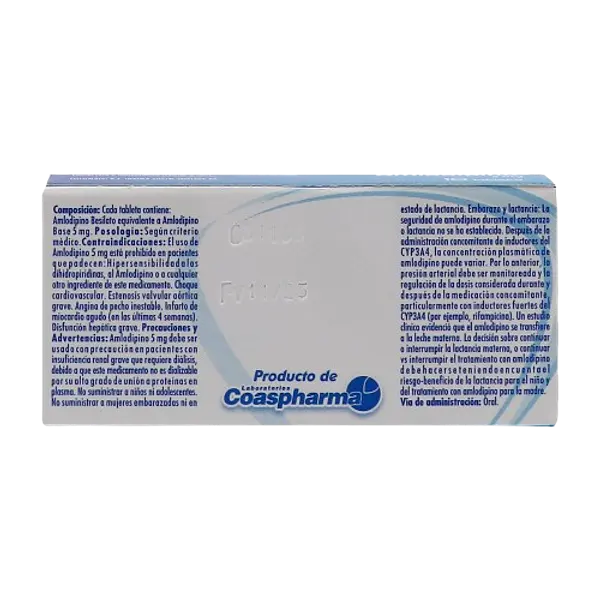 Amlodipino 5 Mg Tab * 10 Coaspharma