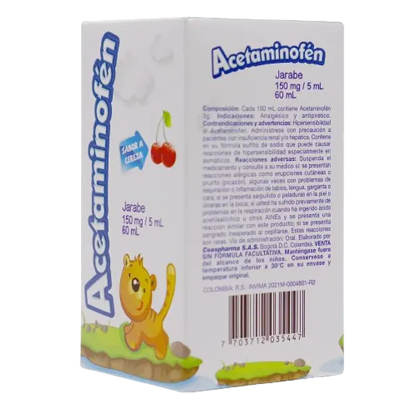Acetaminofen 150mg/5ml Jbe Fco * 60ml Coaspharma