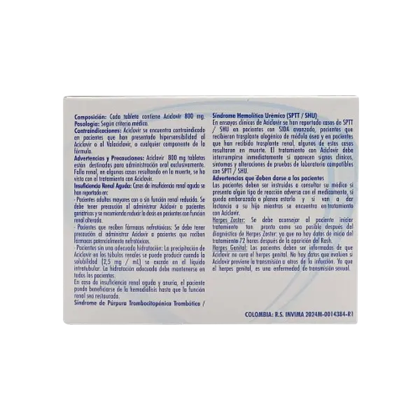 Aciclovir 800 Mg Tab * 10 Coaspharma