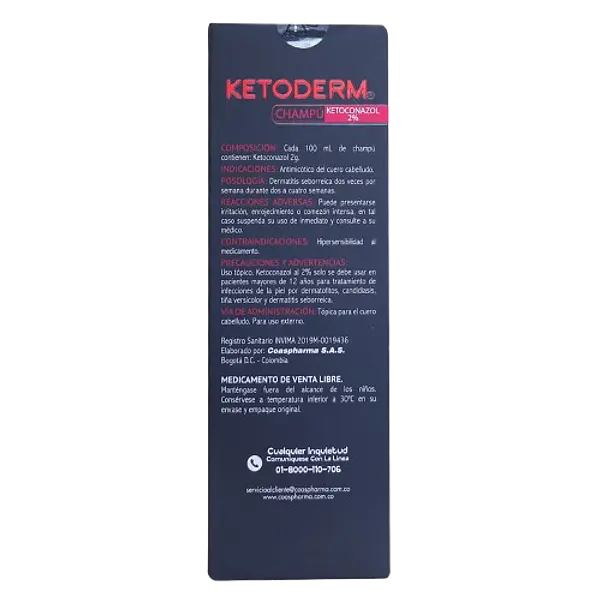 Ketoderm Champu 2% Dermavive Fco *250 Ml Medicbrand