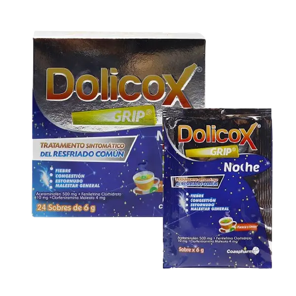 Dolicox Grip Noche Panela Limon Caja * 24 Sobres Medicbrand