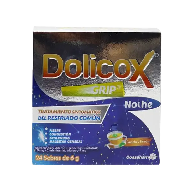 Dolicox Grip Noche Panela Limon Caja * 24 Sobres Medicbrand