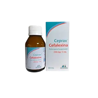 Cefalexina 250mg/5ml Polvo Fco * 60m (Ceprax) Anglopharma
