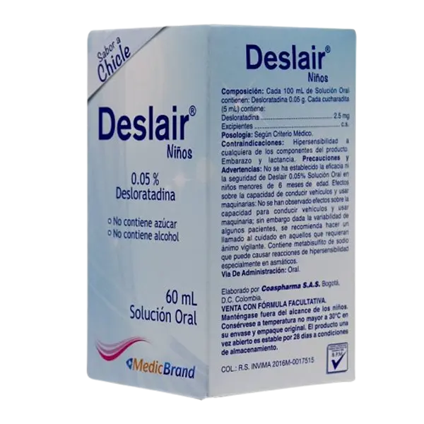 Deslair 0.05% Soloral Fco* 60 Ml Medicbrand
