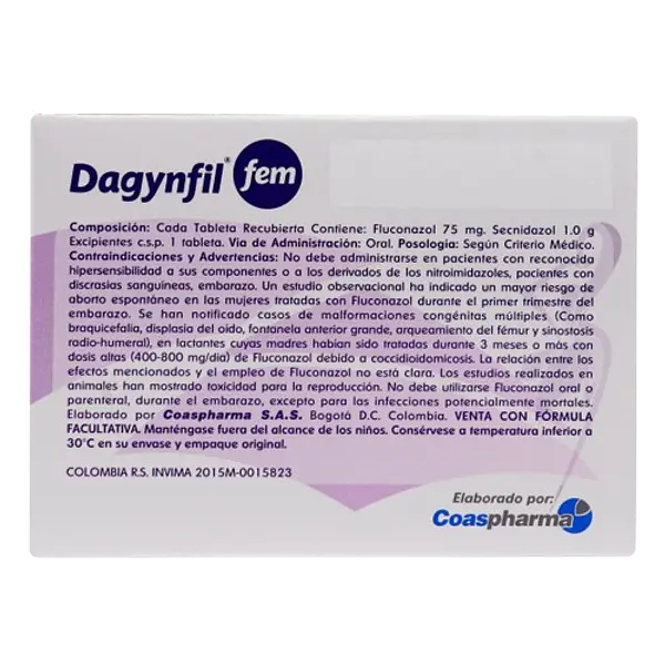 Dagynfil Fem Tab Caja * 4 Medicbrand