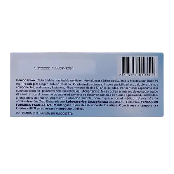 Cerrokast 10 Mg Tab Masticables X 15 Medicbrand