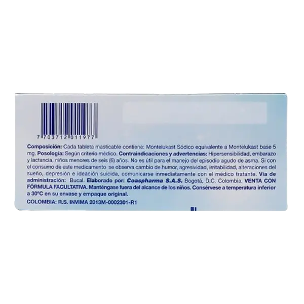 Cerrokast 5 Mg Tab Masticables X 15 Medicbrand