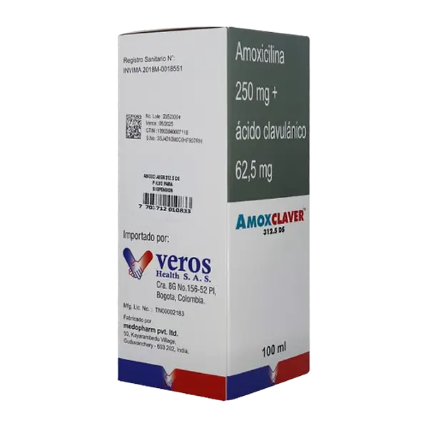 Amoxclaver 312.5 Ds Polvo Susp Fco X100 Ml Medicbrand