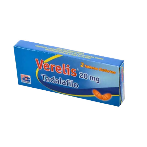 Tadalafilo 20mg Tab * 2 (Verelis) Bioquifar
