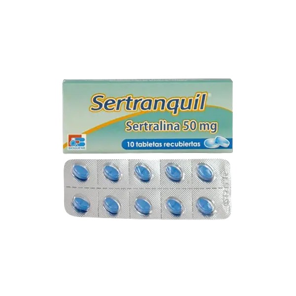 Sertralina 50 Mg Tab * 10 (Sertranquil) Bioquifar