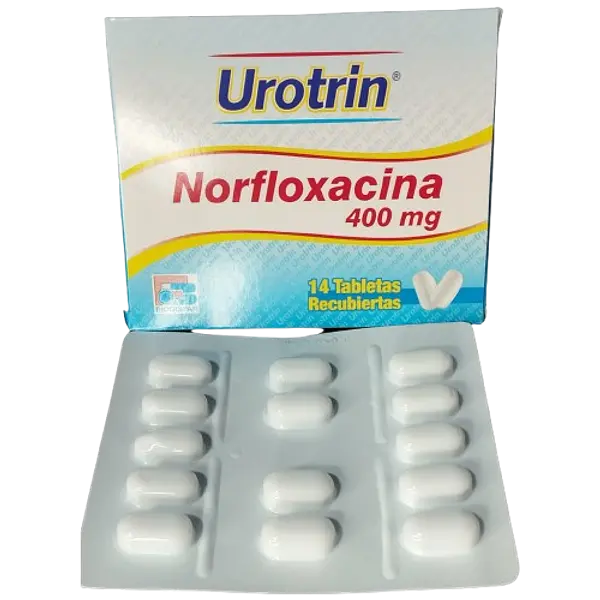 Norfloxacino 400 Mg Tab * 14 (Urotrin) Bioquifar