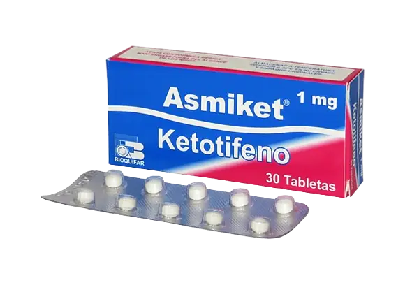 Ketotifeno 1 Mg Tab * 30 (Asmiket) Bioquifar