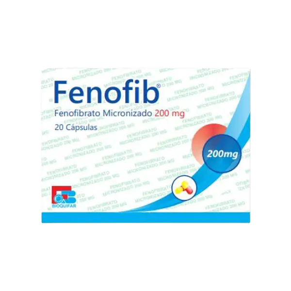 Fenofibrato 200 Mg Cap * 20 (Fenofib) Bioquifar