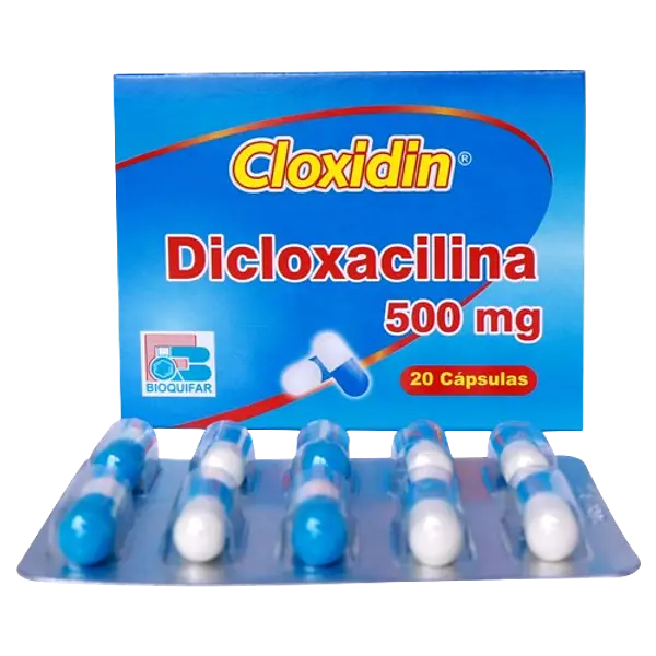 Dicloxacilina 500 Mg Cap * 20 (Cloxidin) Bioquifar