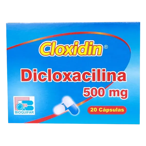 Dicloxacilina 500 Mg Cap * 20 (Cloxidin) Bioquifar