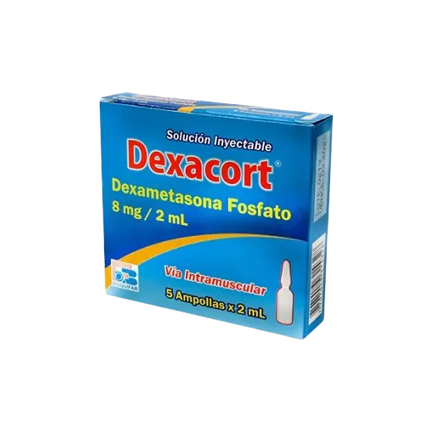 Dexametasona 8mg/2ml * 5 Amp (Dexacort) Bioquifar