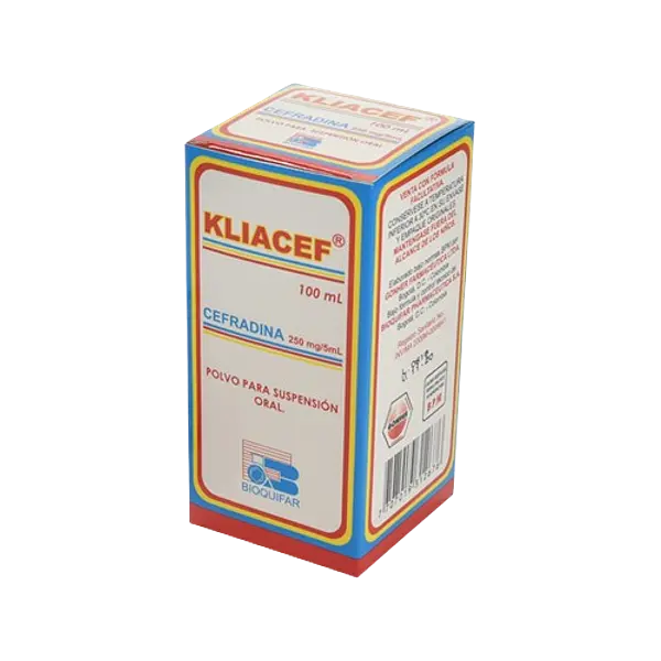Cefradina 250 Mg/5 Ml Susp Fco *100 Ml (Kliacef) Bioquifar