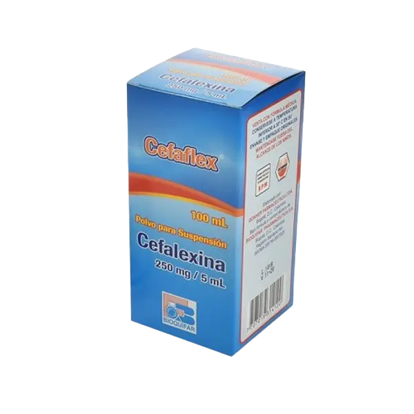 Cefalexina 250mg/5ml Polvo Fco * 100ml ( Cefaflex ) Bioquifa