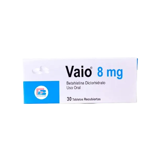 Betahistina Diclorhidrato 8 Mg Tab (Vaio) * 30 Bioquifar