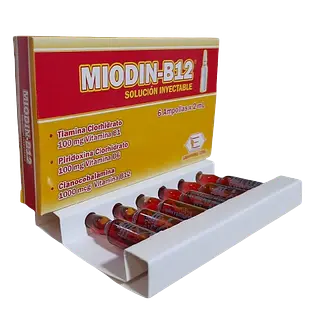 Tiamina+Pirid+Cianocob 100 Mg Amp * 6 (Miodin B12) Labquifar