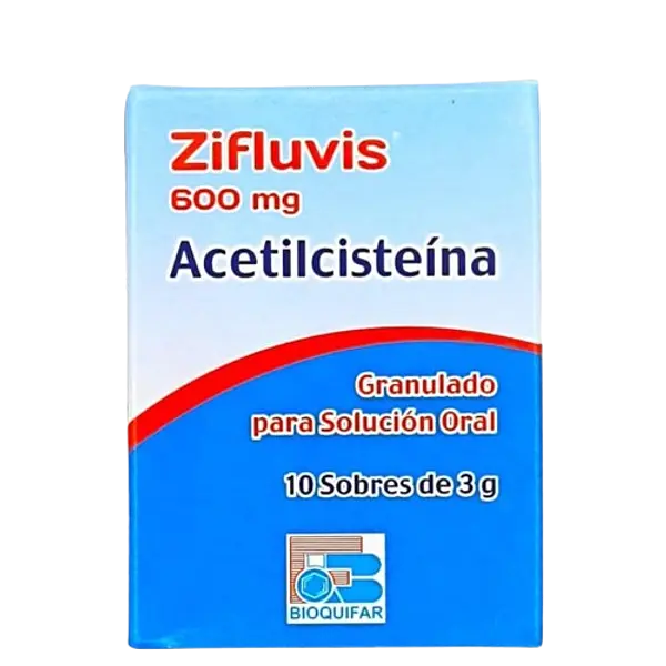 Acetilcisteina 600 Mg Sobres * 10 (Zifluvis) Bioquifar