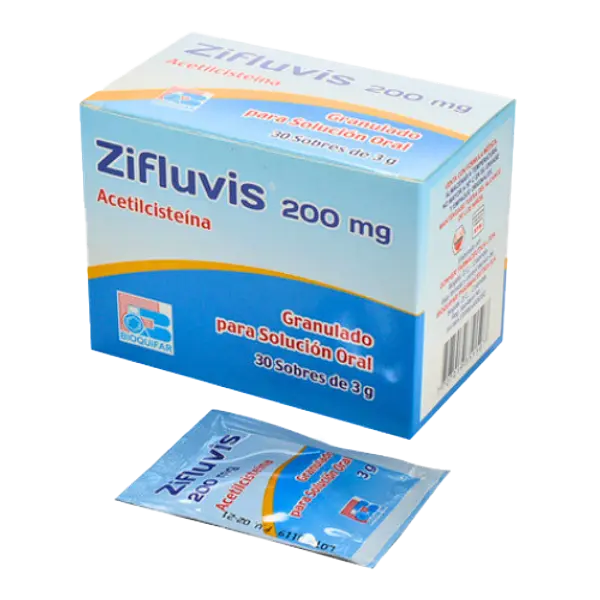 Acetilcisteina 200 Mg Sobres * 30 (Zifluvis) Bioquifar