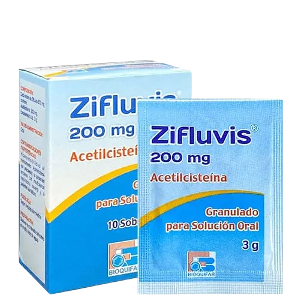 Acetilcisteina 200 Mg Sobres * 10 (Zifluvis) Bioquifar