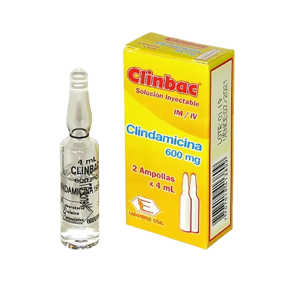 Clindamicina 600 Mg/4ml Amp * 2 (Clinbac) Labquifar