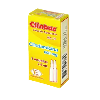 Clindamicina 600 Mg/4ml Amp * 2 (Clinbac) Labquifar