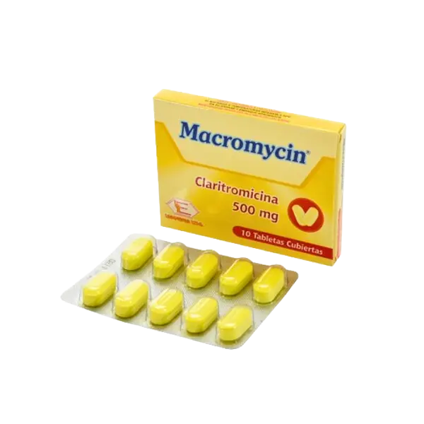 Claritromicina 500 Mg Tab *10 (Macromycin) Labquifar