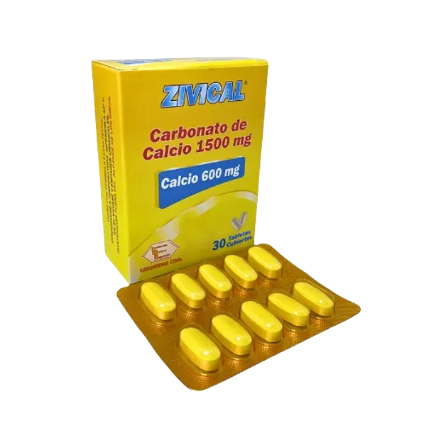 Carbonato De Calcio 600 Mg Tab * 30- (Zivical) Labquifar