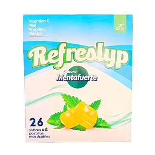 Refreslyp Menta Fuerte Caja * 26 Sobres Ruecam
