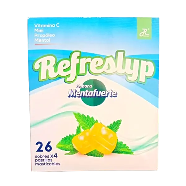 Refreslyp Menta Fuerte Caja * 26 Sobres Ruecam