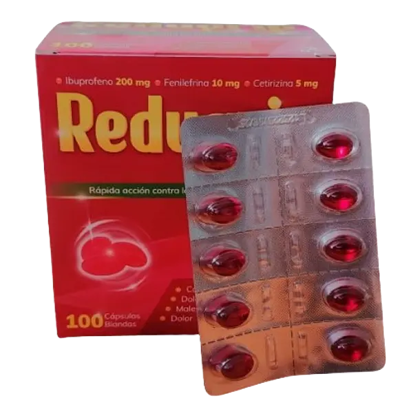 Redugrip (Ibuprofeno-Fenilefrina-Cetirizina) Caja*100 Cap Ru