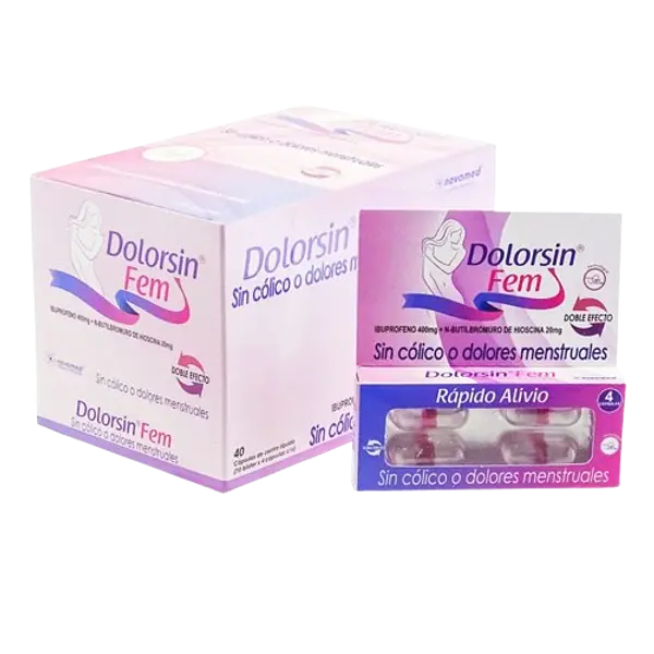 Hioscina + Ibuprofeno Cap*36 (Dolorsin Fem) Novamed