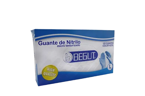 Guante Nitrilo Azul Talla L *100 Begut