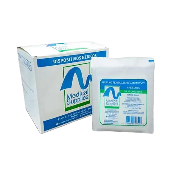 Gasa Esteril No Tejida 7.5 X 7.5 Sobre *5 Medical Supplies