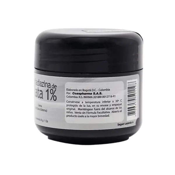 Sulfadiazina De Plata 1% Pote * 30 Gr Coaspharma