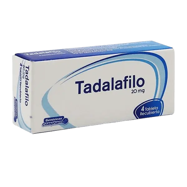 Tadalafilo 20 Mg * 4 Tabletas Recubiertas Coaspharma