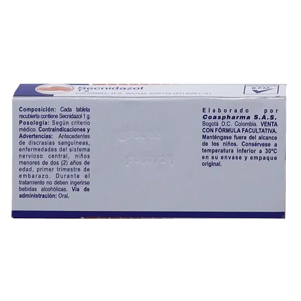 Secnidazol 1 G Tab * 2 Coaspharma