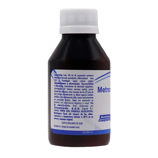 Metronidazol 250mg/5ml Susp Fco * 120 Ml Coaspharma