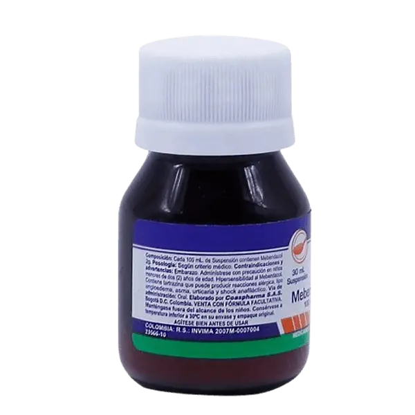 Mebendazol 100mg/5ml Susp Fco * 30 Ml Coaspharma